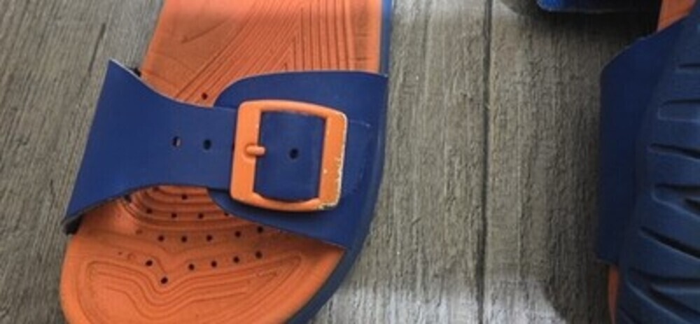 Geox J Sandal Fusbetto Royal Blue/Orange Water Friendly Kids Sz 1 Hook And Loop - Picture 5 of 7